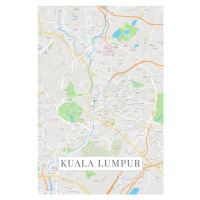 Mapa Kuala Lumpur color, 26.7 × 40 cm