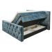 Postel boxspring Hammonton modrá 180x200 cm