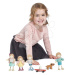 Dřevěná postavička máma s miminkem Mrs. Goodwood Tender Leaf Toys ve svetru a s klokankou