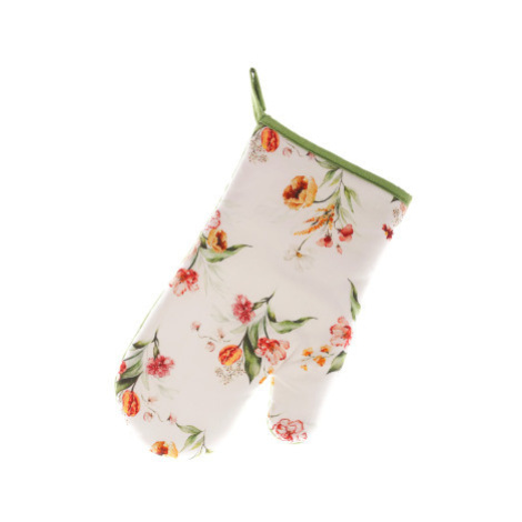 Kuchyňská rukavice s magnetem Floralis 29 cm, bílá s květinami Asko
