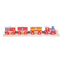 Bigjigs Rail Hasičský vlak + 3 koleje