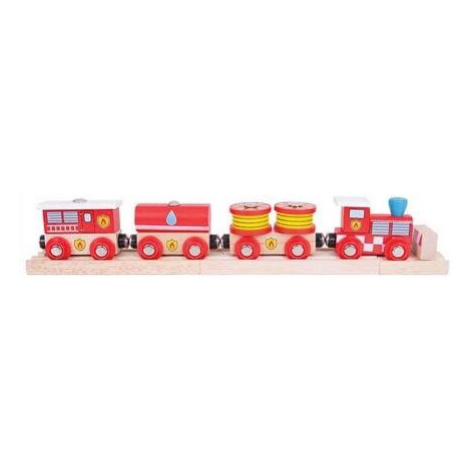 Bigjigs Rail Hasičský vlak + 3 koleje