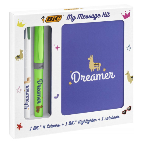 Bic, 972091, My message kit, sada zápisníku a psacích potřeb, Dreamer