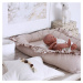 Cotton &amp; Sweets Saténově bavlněné hnízdo pro miminka světle béžová