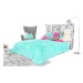 Luxusní chlupaté deky a přehozy mentolové barvy 150 x 200 cm