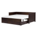 BELIANI postel CAHORS 90 × 200 cm, dřevěná, hnědá