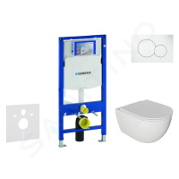 GEBERIT Duofix Set předstěnové instalace, klozetu Oudee a sedátka softclose, tlačítko Sigma01, a