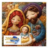 Puzzle Svatá rodina 2000 díl. 80x60cm Vánoce Ježíš Maria č. 4