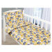 veratex Dětské povlečení bavlna Agáta Myšky - žlutá, šedá 90x135, 45x60 cm