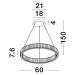 NOVA LUCE závěsné svítidlo AURELIA chromovaný kov a křišťál LED 40W 230V 3500K IP20 stmívatelné 