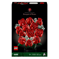 Lego Icons Kytice Růží Botanická Kolekce Květinová Rostlinná Sada 822 Dílků