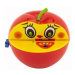 Pokladnička červené jablko s červíkem na klíček plast 11x10cm