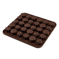 BANQUET CULINARIA Brown Formičky na čokoládu 21,4 × 20,6 cm mix tvarů, silikon