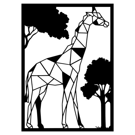 Vsepropejska Žirafa dekorace na zeď Rozměr (cm): 40 x 29, Dekor: Černá