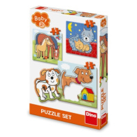 Puzzle Zvířátka 3–5 dílků baby DINO