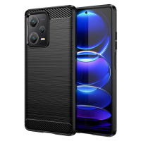 Karbonové pouzdro pro Xiaomi Redmi Note 12 Pro+ flexibilní silikonové karbonové pouzdro černé ba