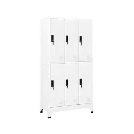 Shumee Uzamykatelná skříň - bílá, 90 × 45 × 180 cm, ocel, 339796