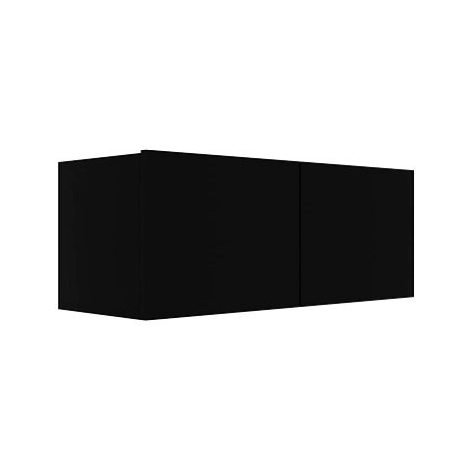 TV stolek černý 80x30x30 cm dřevotříska SHUMEE