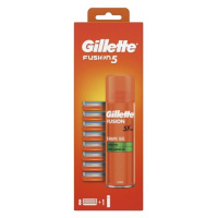 Gillette Fusion5 náhradní hlavice 8 ks  Fusion gel na holení 200 ml dárková sada