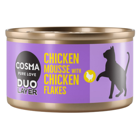 Cosma DUO Layer 24 x 70 g - kuřecí pěna s kousky kuřete