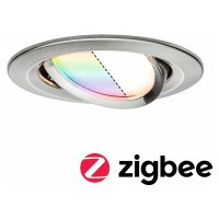 PAULMANN SmartHome Zigbee vestavné svítidlo LED Coin Nova Plus 1x3,5W RGBW kruhové kov kartáčova