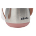 Láhev Bidon s dvojitými stěnami Stainless Steel Straw Cup Beaba Old Pink 250 ml růžová z nerezav
