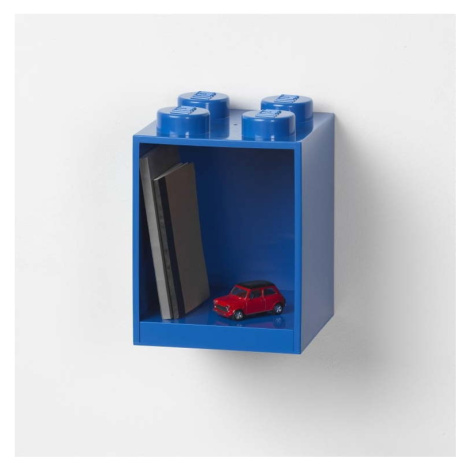 Dětská modrá nástěnná police LEGO® Brick 4