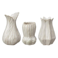 Váza atypická porcelánová LESLIE bílá mix 12cm