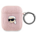 Karl Lagerfeld PU Embossed Karl Head pouzdro AirPods 1/2 růžové