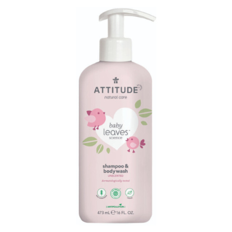 Attitude Dětské tělové mýdlo a šampon bez vůně 473 ml