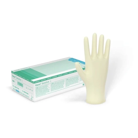 Braun Vasco Sensitive latexové nepudrované rukavice L (8-9), 100ks B.Braun