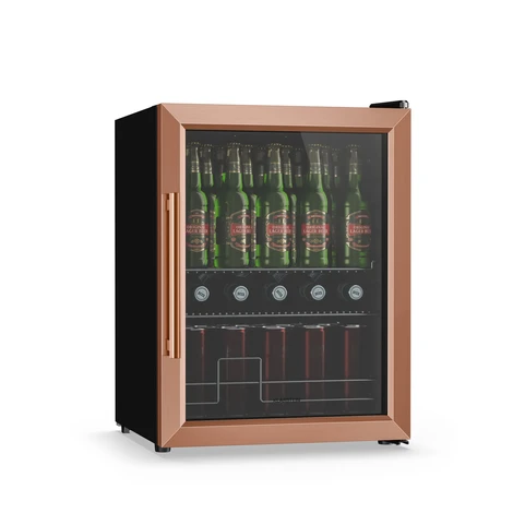 Klarstein Beersafe nápojová lednice s prosklenými dveřmi | 64 x 48 cm | 60 l | 85 W | měď/černá