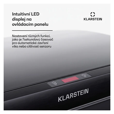 Klarstein Touchless, senzorový odpadkový koš, 60 l, z nerezavějící oceli, Soft-Close zavírání, n