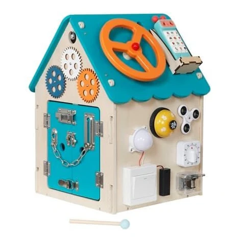 2Kids Toys Activity board Domeček tyrkysový