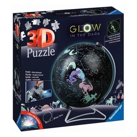 RAVENSBURGER 3D Svítící puzzleball Hvězdný globus 190 ks