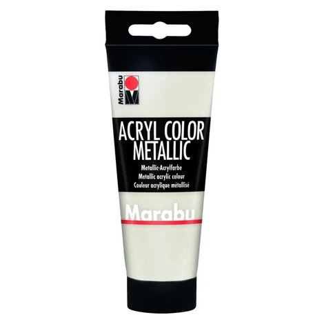 Marabu Acryl Color akrylová barva - bílá metalická 100 ml