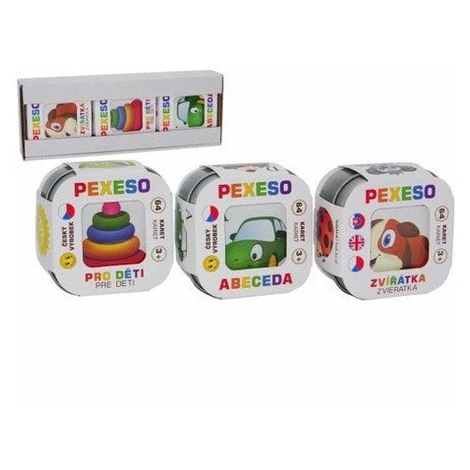 Pexeso Abeceda, Zvířátka, Pro děti 3ks v krabičce