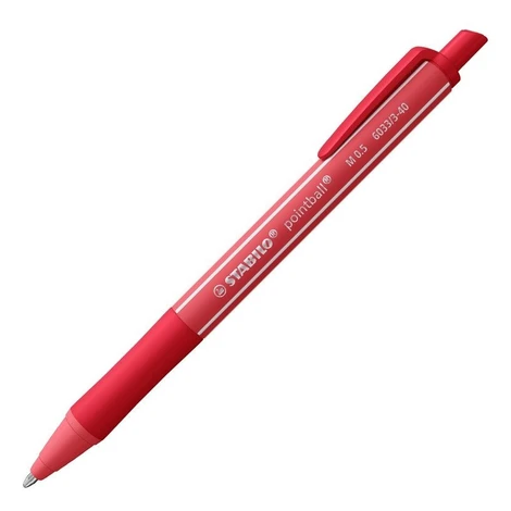 Kuličkové pero STABILO pointball colorful - červená