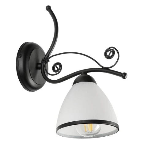 Nástěnná lampa RETRO 1xE27/60W/230V černá/bílá KM-1.51/CZARNY PÓŁMAT