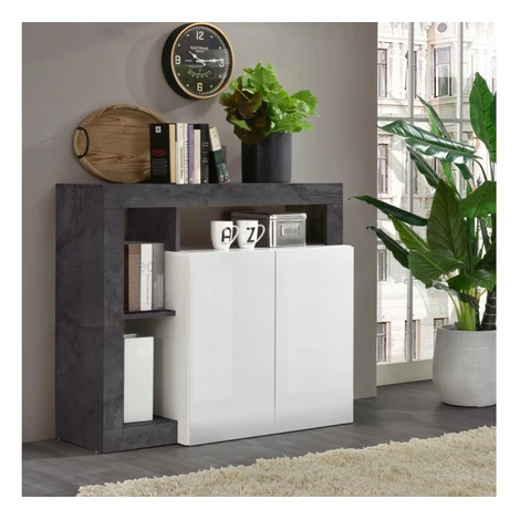 MC Akcent Komoda LENOR 108x93x42 cm bílá/antracit 8024963421247