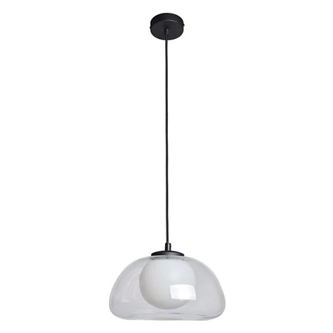 PND-54637-1-BK-CL - Lustr na lanku AINALE 1xG9/7W/230V černá/čirá PND-54637-1-BK-CL