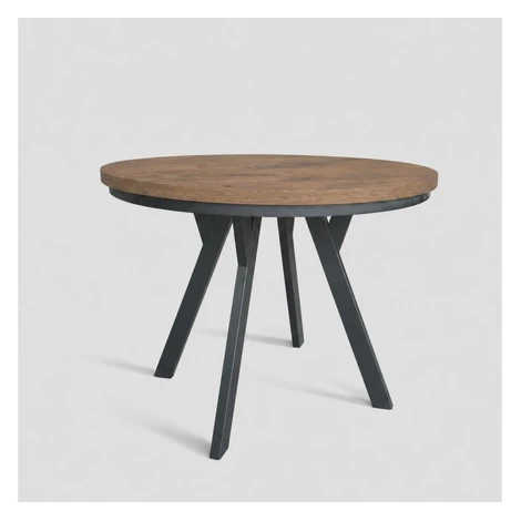 Femix Rozkládací jídelní stůl CENTRO 100/140x77 cm dub lefkas/černá 8590828054443