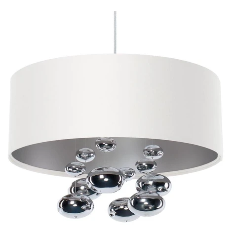 Lustr na lanku BUBBLE 1xE27/60W/230V pr. 50 cm bílá 01B-006-60