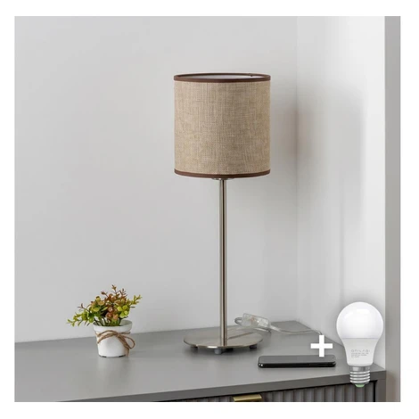 Brilagi - LED Stolní lampa NUBILA 1xE27/60W/230V hnědá EG32512+BG1583
