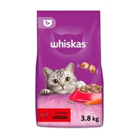 Whiskas Granule pro kočky Dry Adult s hovězím masem, 3,8 kg