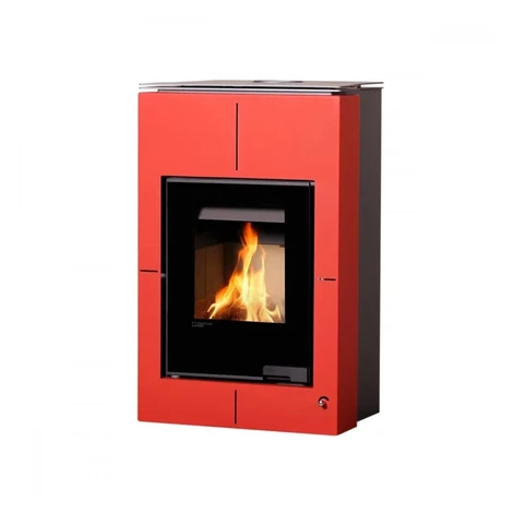 HS Flamingo Krbová kamna AQUAFLAM VARIO SAPORO 11/5kW červená 650x600x1030mm