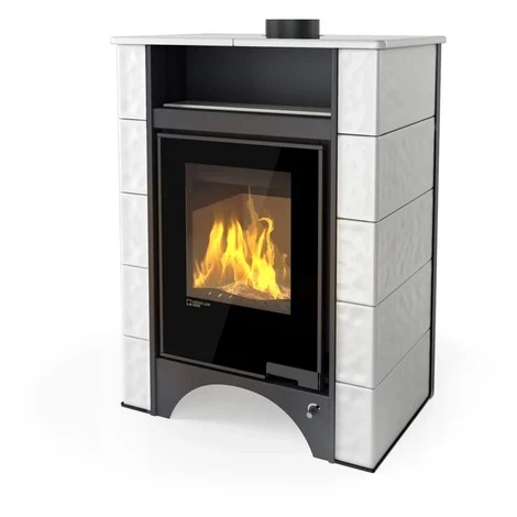 HS Flamingo Kachlová kamna AQUAFLAM VARIO PERU 11/7kW bílá 739x619x1023mm