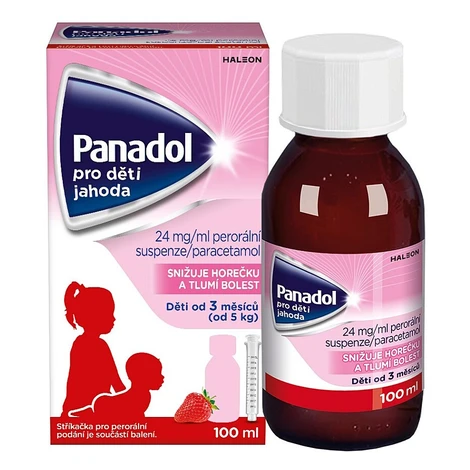 PANADOL Pro děti Jahoda 24 mg 100 ml