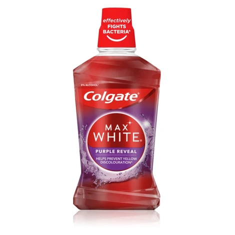 Colgate Max White Purple Reveal ústní voda s bělicím účinkem 500 ml