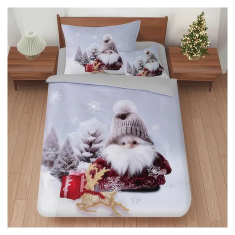 TOP Třídílná sada 3D povlečení 140x200+70x90+45x45 Skřítek v čepici JAHU